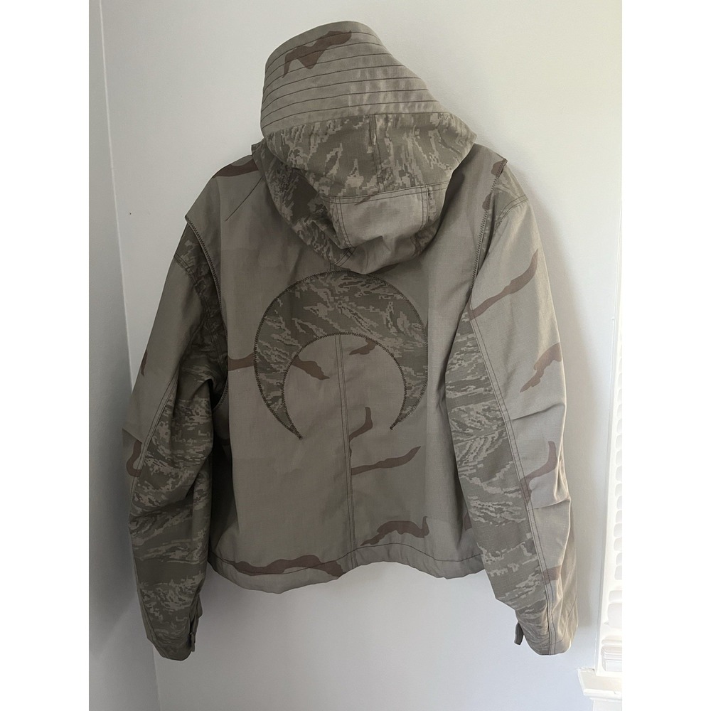 MARINE SERRÉ G/L Regenerate Cropped Camo Bomber Jacket Men's Size M / 48 Gray - Picture 3 of 15